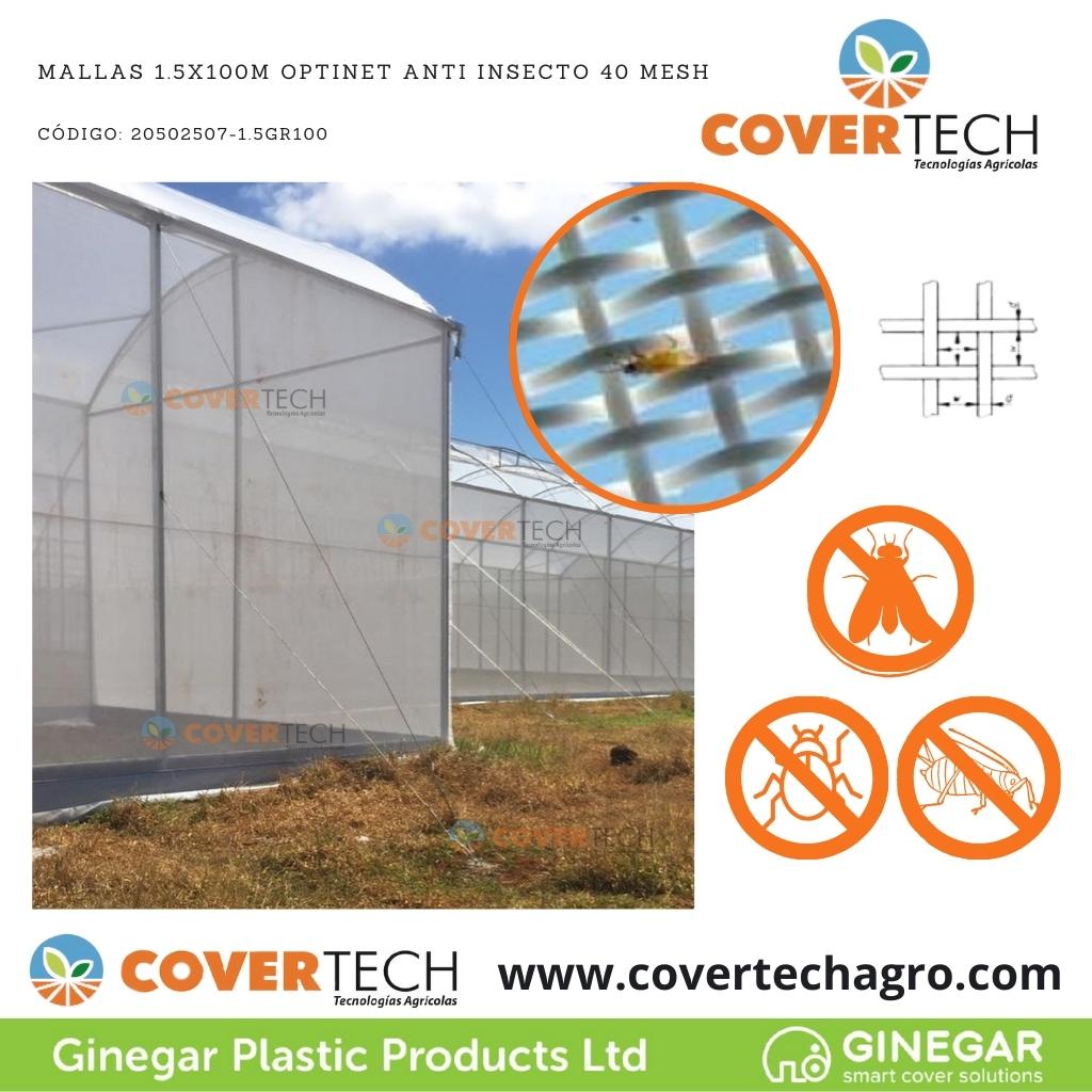 [20402507-1.5GR100]  Mallas 1.5x100m OPTINET Anti Insecto 40 Mesh
