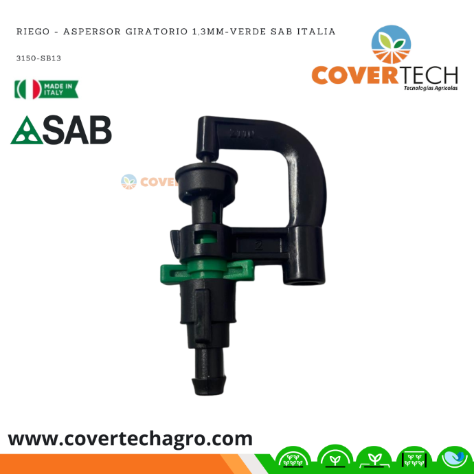  Riego - Aspersor giratorio 1,3mm-verde SAB Italia