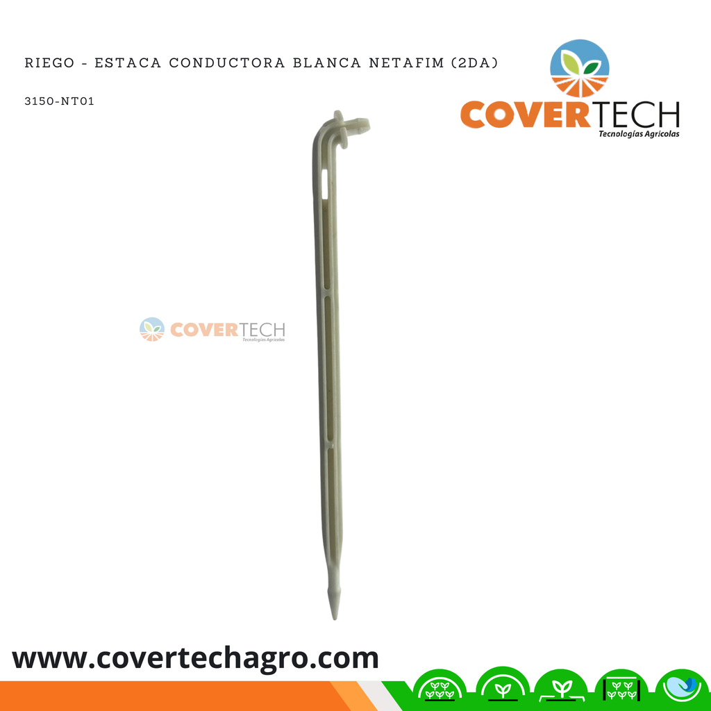 Riego - Estaca conductora Blanca Netafim (2da)