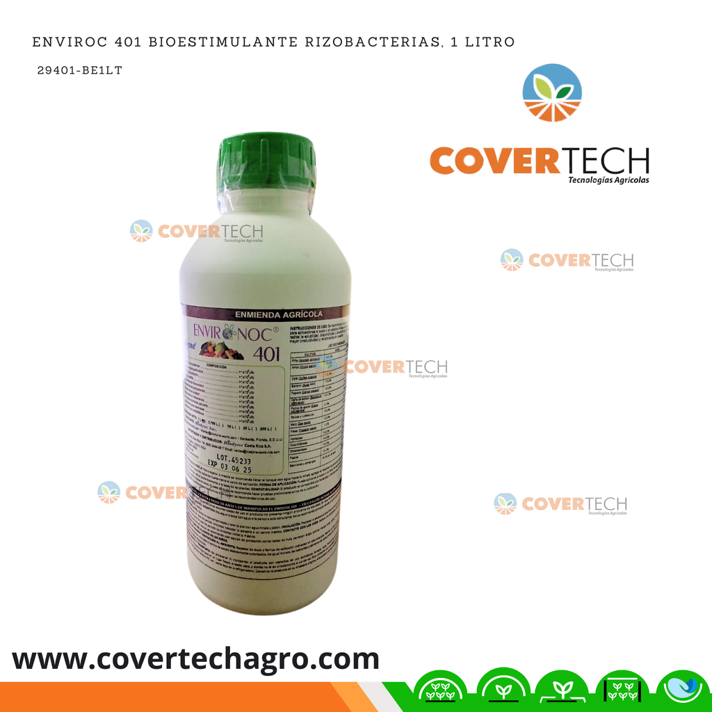 Enviroc 401 Bioestimulante Rizobacterias, 1 litro