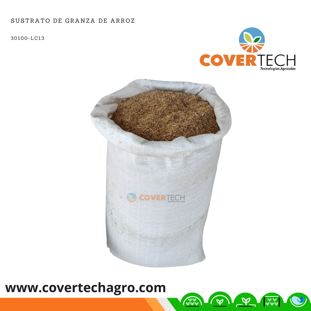 Sustrato de granza de Arroz