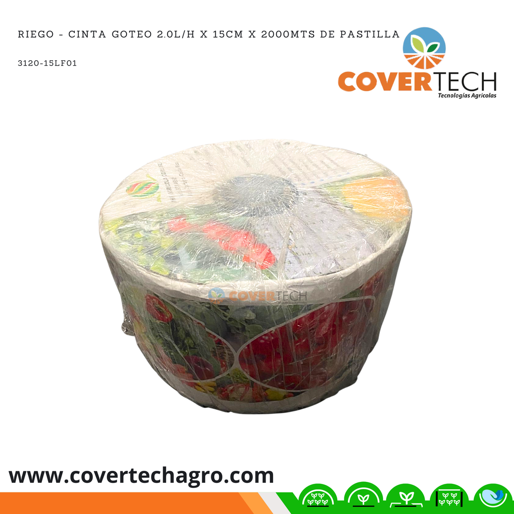 Riego - Cinta goteo 2.0l/h x 15cm x 2000mts de pastilla