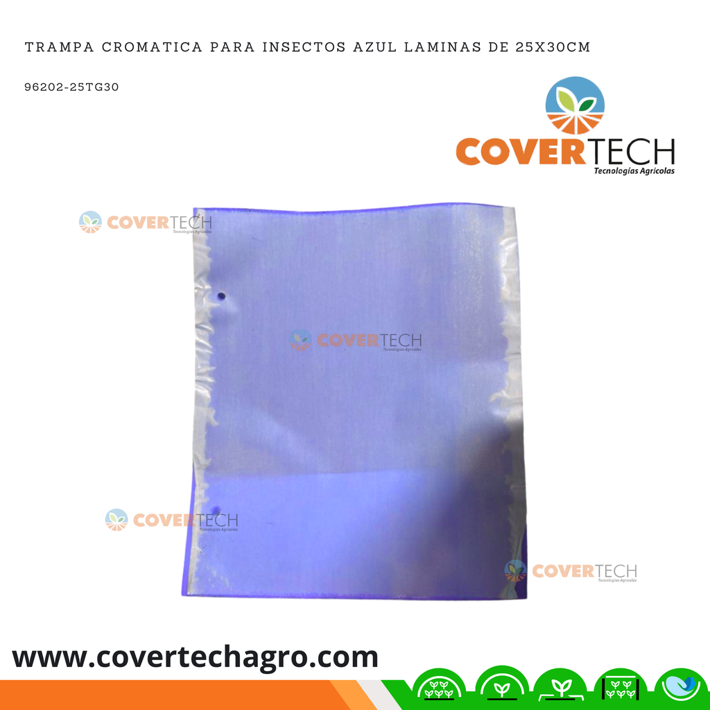 Trampa cromatica para insectos azul laminas de 25x30cm (20 unidades)