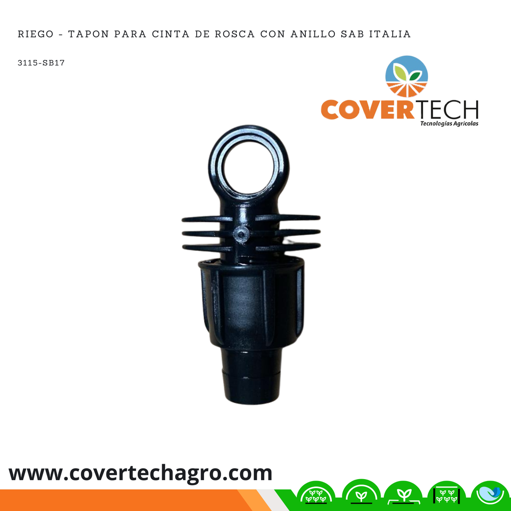 Riego - Tapon para cinta de rosca con anillo SAB Italia