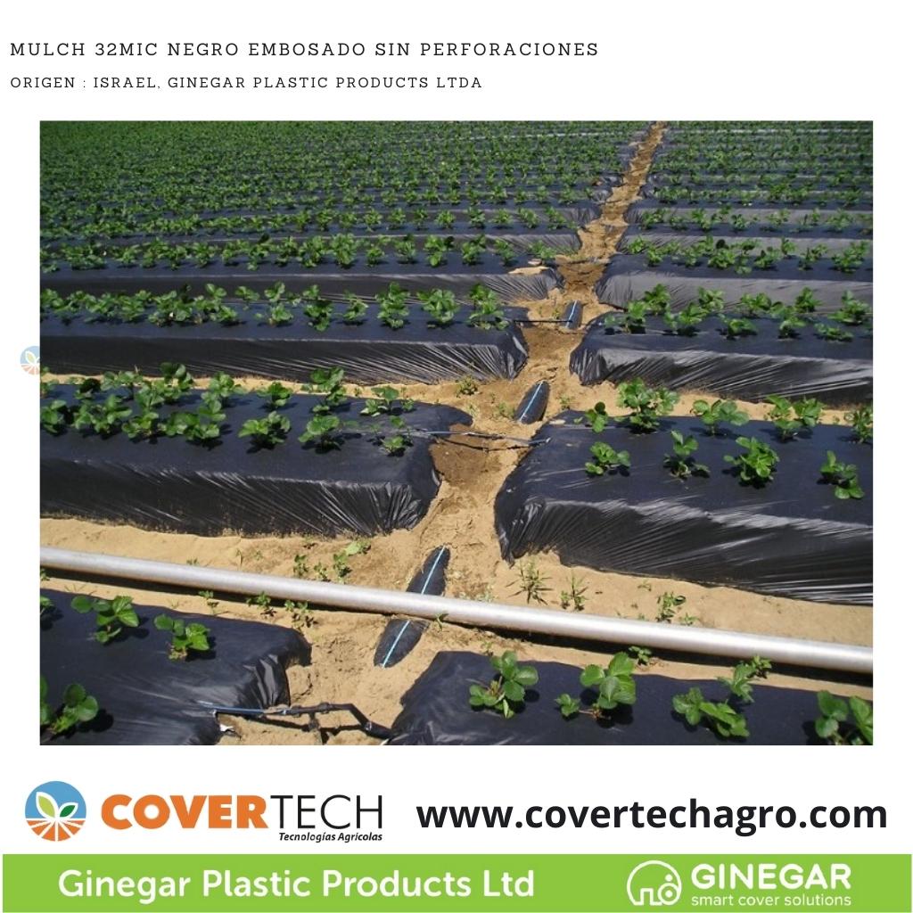 Acolchado Mulch 32MIC 1.8x1000m Negro Embosado C801
