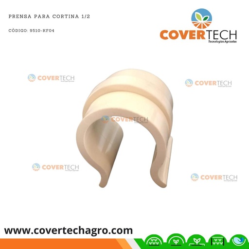 [9510-KF04]  Prensa plastica para tubo de 1/2¨ (13mm) x 35mm Blanca