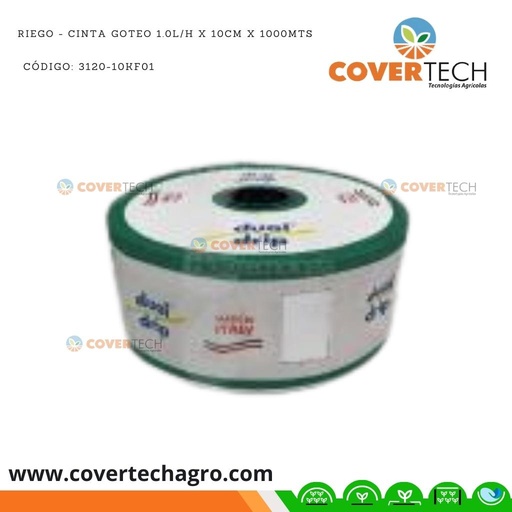 [3120-10KF01] Riego - Cinta goteo 1.0l/h x 10cm x 1000mts de pastilla