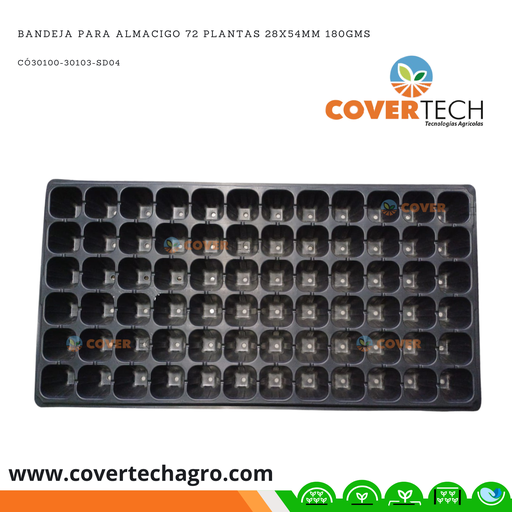 [30103-SD04] Bandeja para almacigo 72 celdas 28x54mm 180gms
