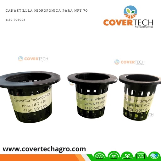 [4150-70TG03] Canastilla hidroponica para NFT 70