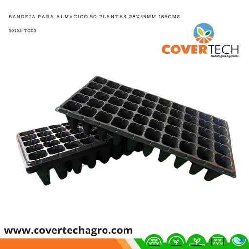 [30103-TG03] Bandeja para almacigo 50 celdas 28x55mm 185gms
