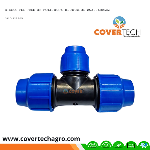 [3110-32SB05] Riego- Tee PRESION Poliducto reduccion 32x25x32mm  SAB Italia