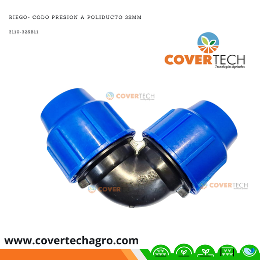 [3110-32SB11] Riego- Codo PRESION poliducto 32mm (1") SAB Italia