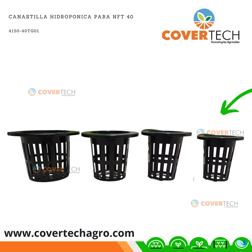 [4150-40TG01] Canastilla hidroponica para NFT 40