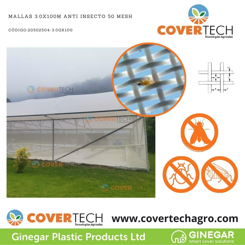  Mallas 3.0x100m Anti Insecto 50 Mesh