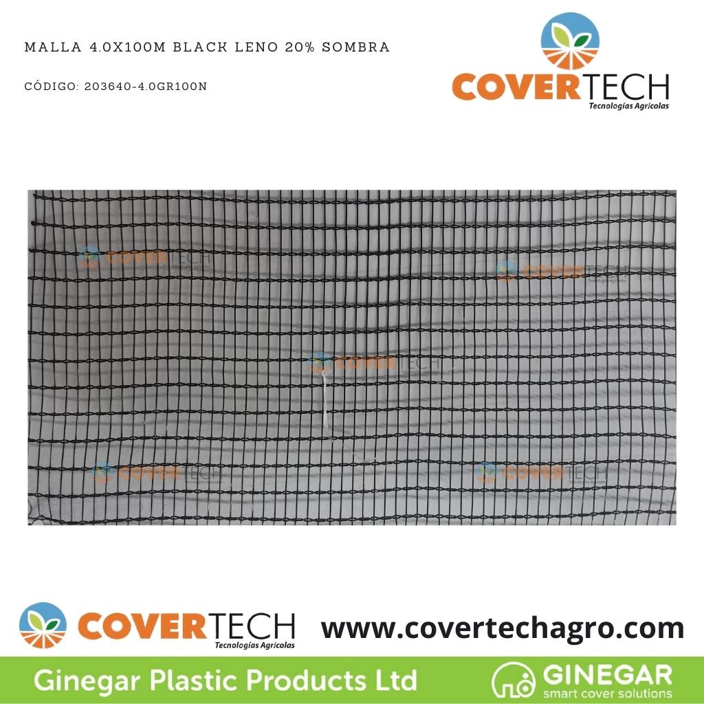  Malla 4.0x100m Black Leno 20% Sombra