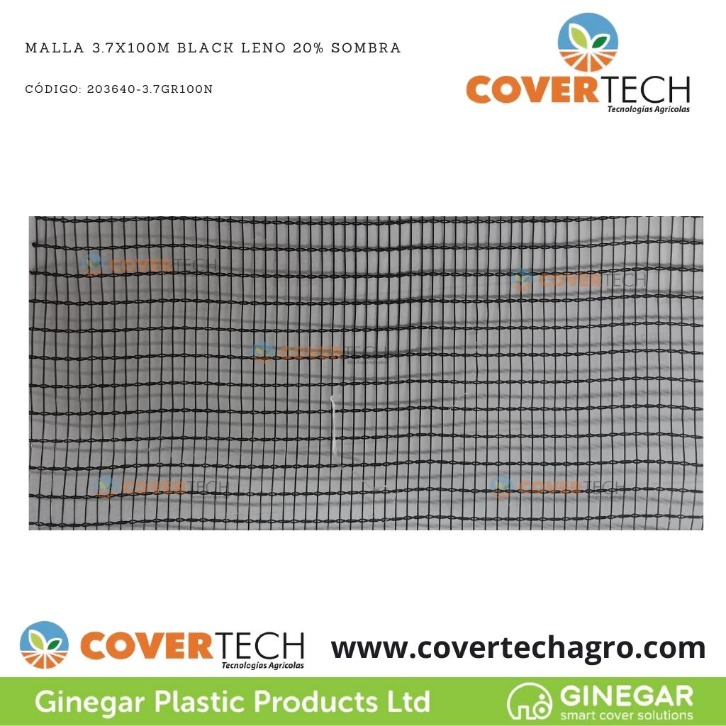  Malla 3.7x100m Black Leno 20% Sombra