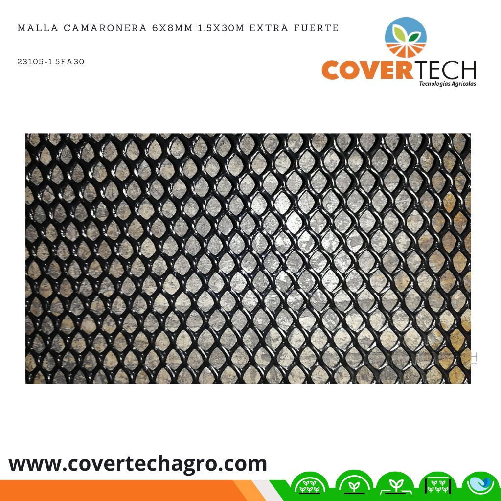 [23105-1.5FA30] Malla Camaronera/Cafetera 6x8mm 1.5x30m extra fuerte