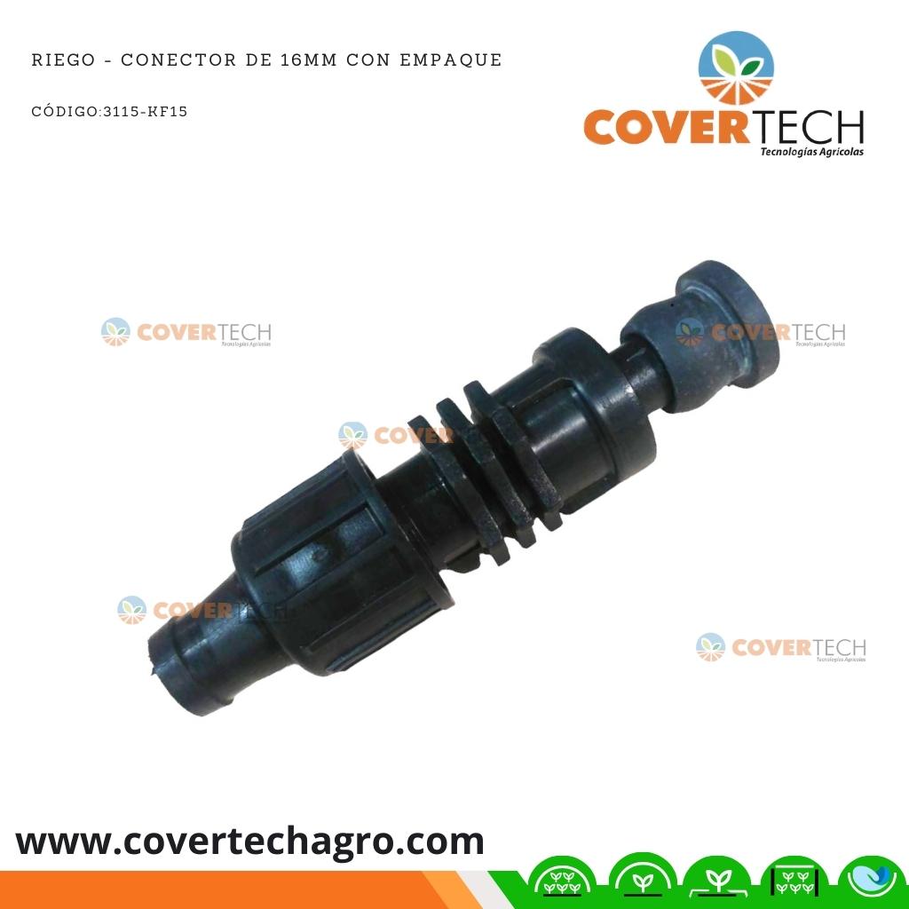  Riego - Conector de 16mm con empaque
