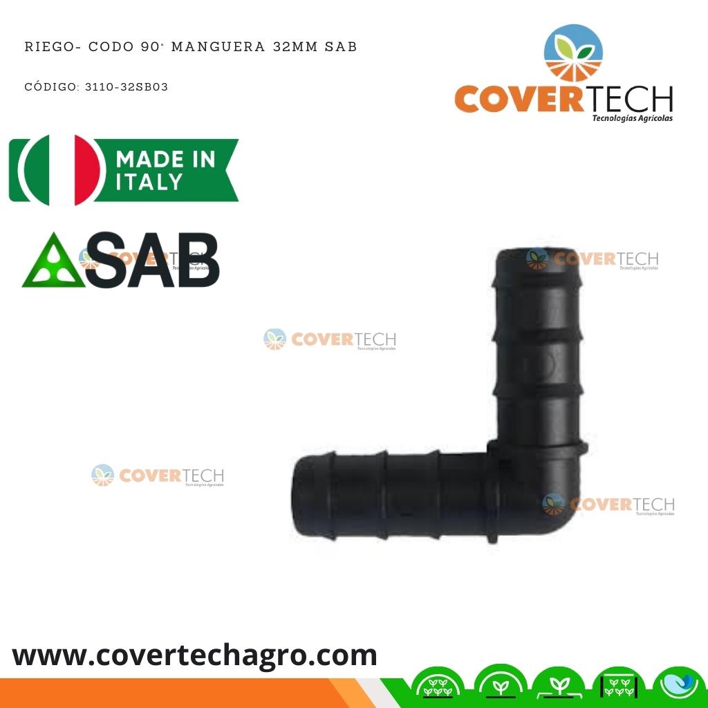 Riego- Codo 90° Poliducto 32mm SAB Italia