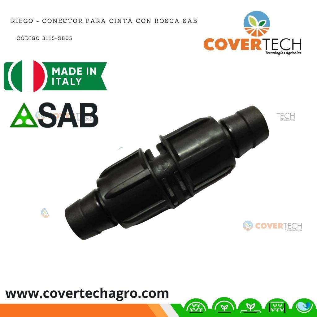 Riego - Conector cinta a cinta con rosca SAB Italia