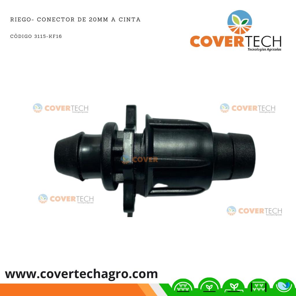 Riego- Conector de poliducto de 20mm a Cinta de16mm