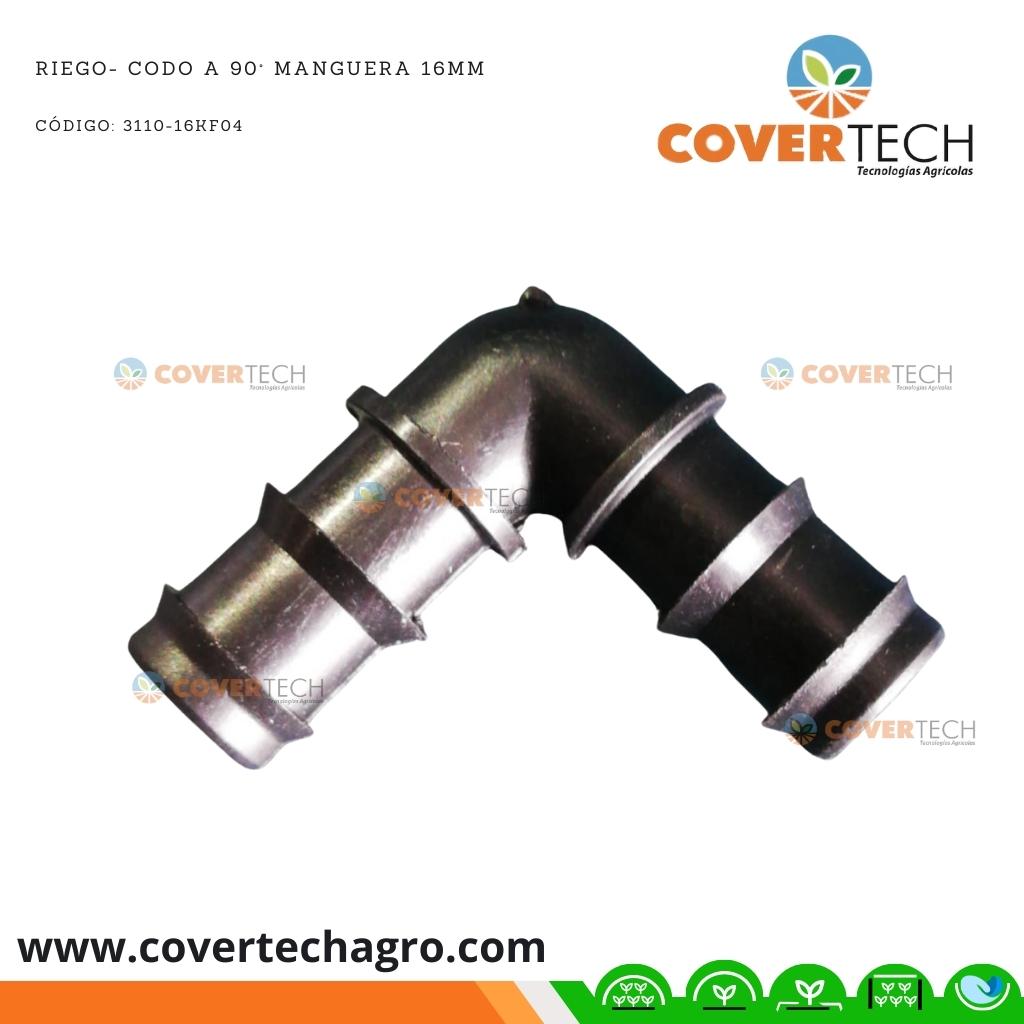 Riego- Codo poliducto 16mm (3/8")