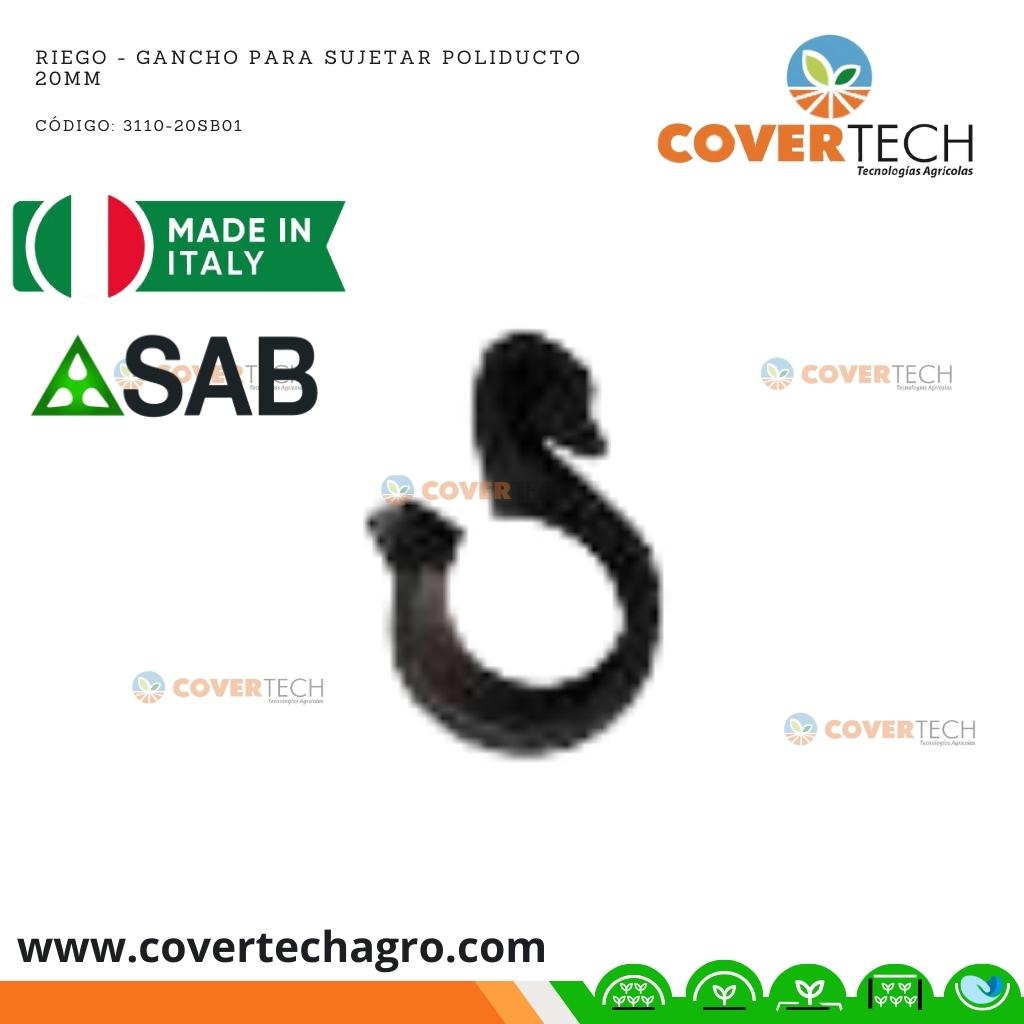 [3110-20SB01]  Riego - Gancho para sujetar poliducto 20mm (1/2") SAB Italia