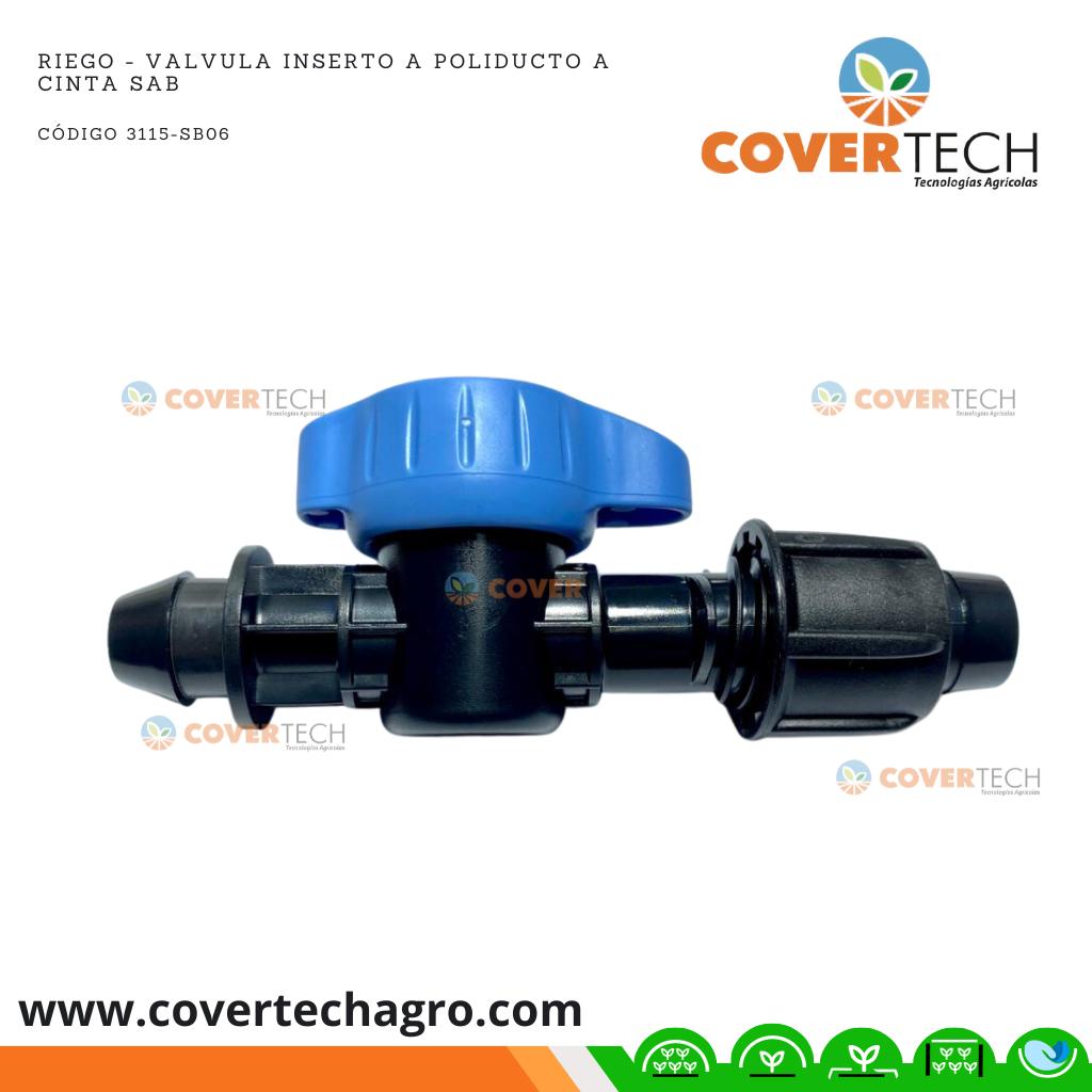 Riego - Valvula inserto a poliducto a cinta SAB Italia