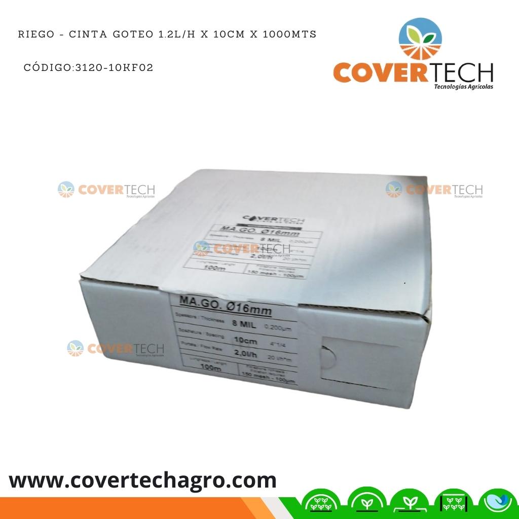 Riego - Cinta goteo 1.2l/h x 10cm x 1000mts de pastilla