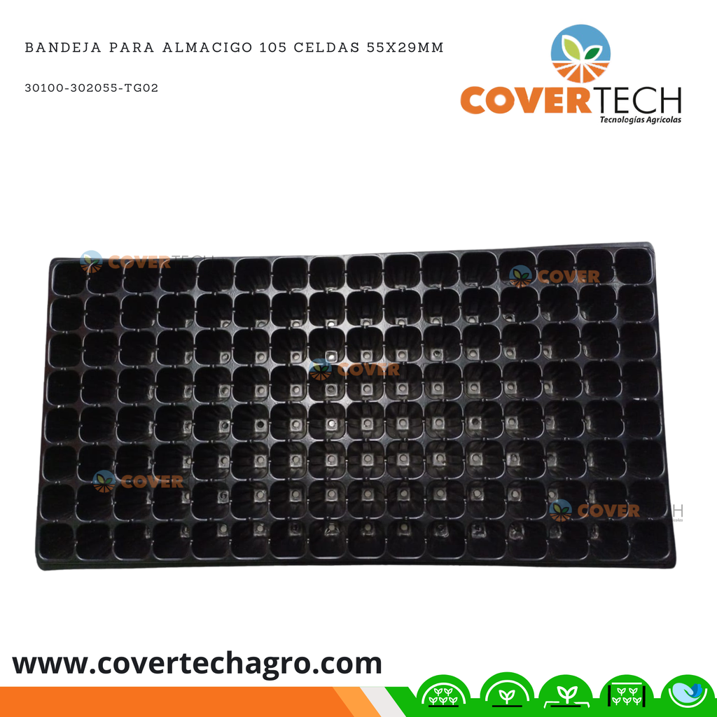 [302055-TG02] Bandeja para almacigo 105 celdas 55x29mm 155gms PJ-XP-XS105
