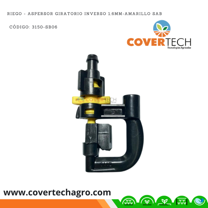  Riego - Aspersor giratorio inverso 1,6mm-amarillo SAB Italia