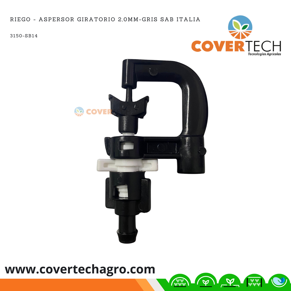  Riego - Aspersor giratorio 2,0mm-gris SAB Italia