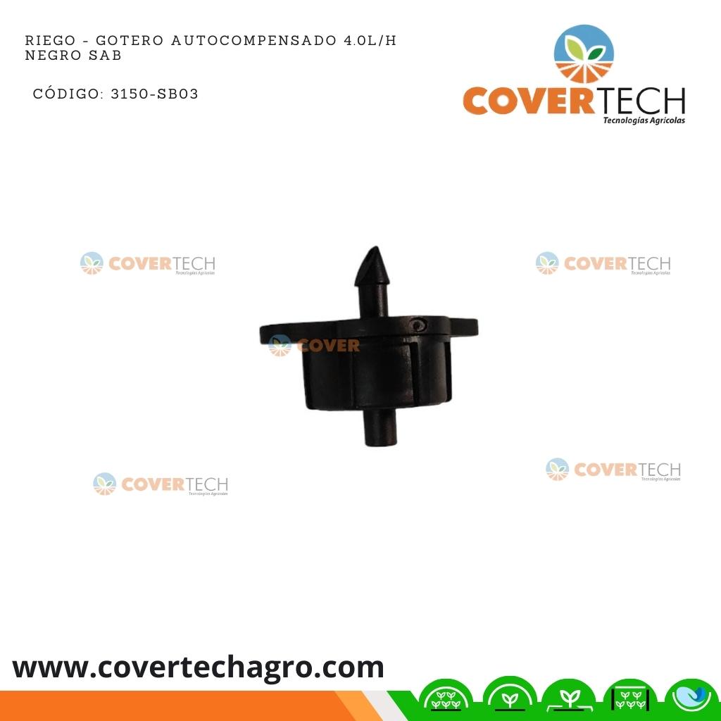  Riego - Gotero autocompensado 4.0l/h negro SAB Italia
