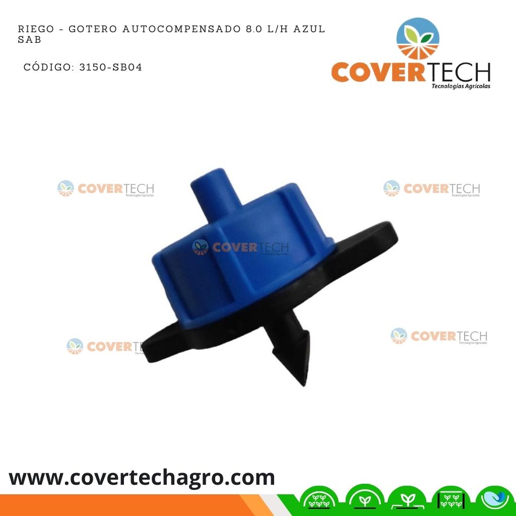 Riego - Gotero autocompensado 8.0 l/h azul SAB Italia RAMBO, desmontable