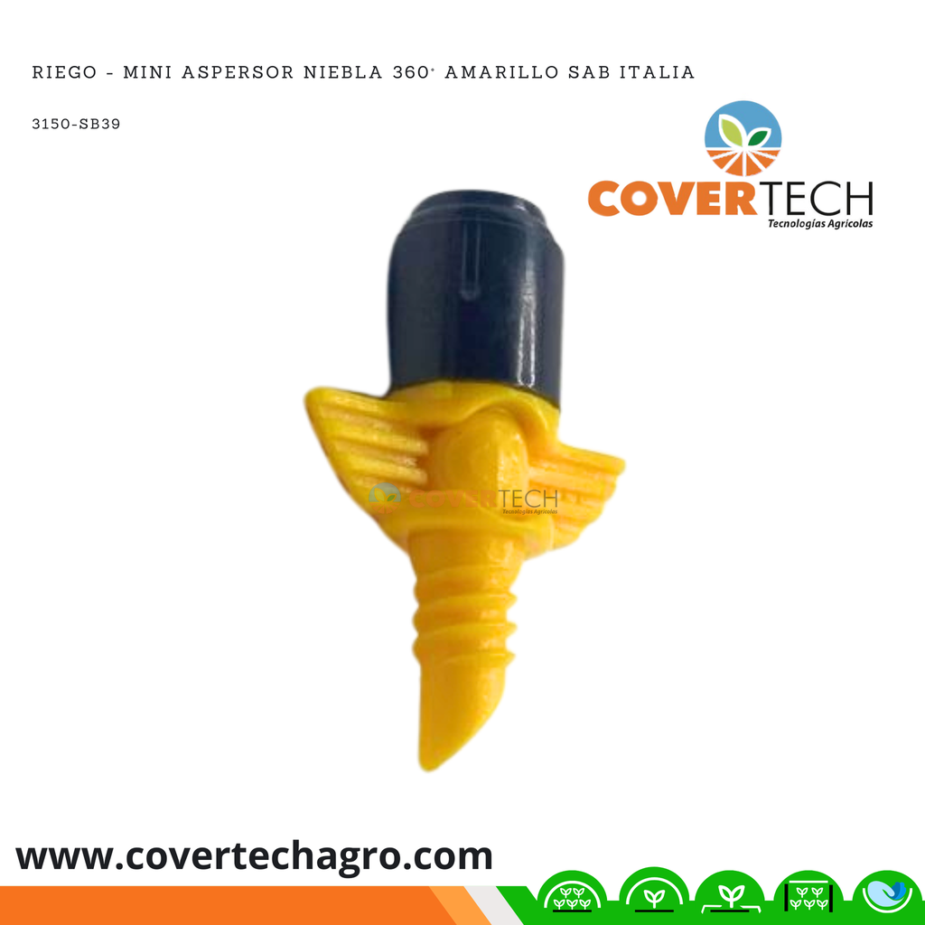 Riego - Mini aspersor niebla 360° amarillo SAB Italia