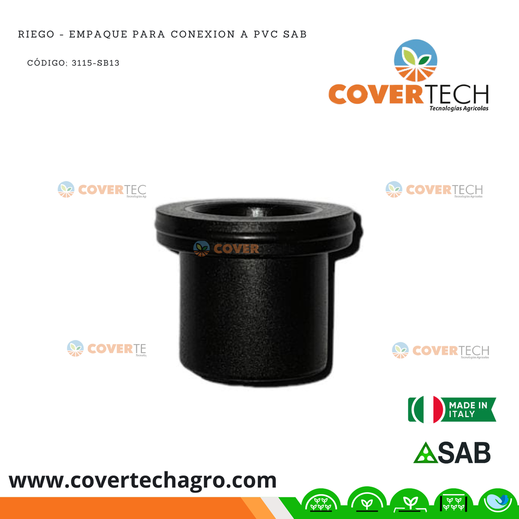  Riego - Empaque para conexion a PVC SAB Italia
