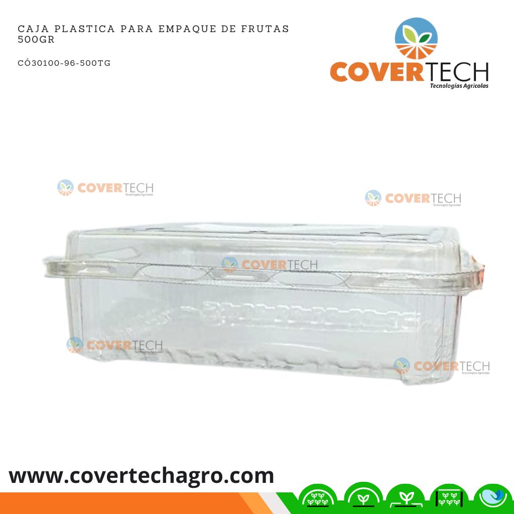 Caja plastica para empaque de frutas 500gr