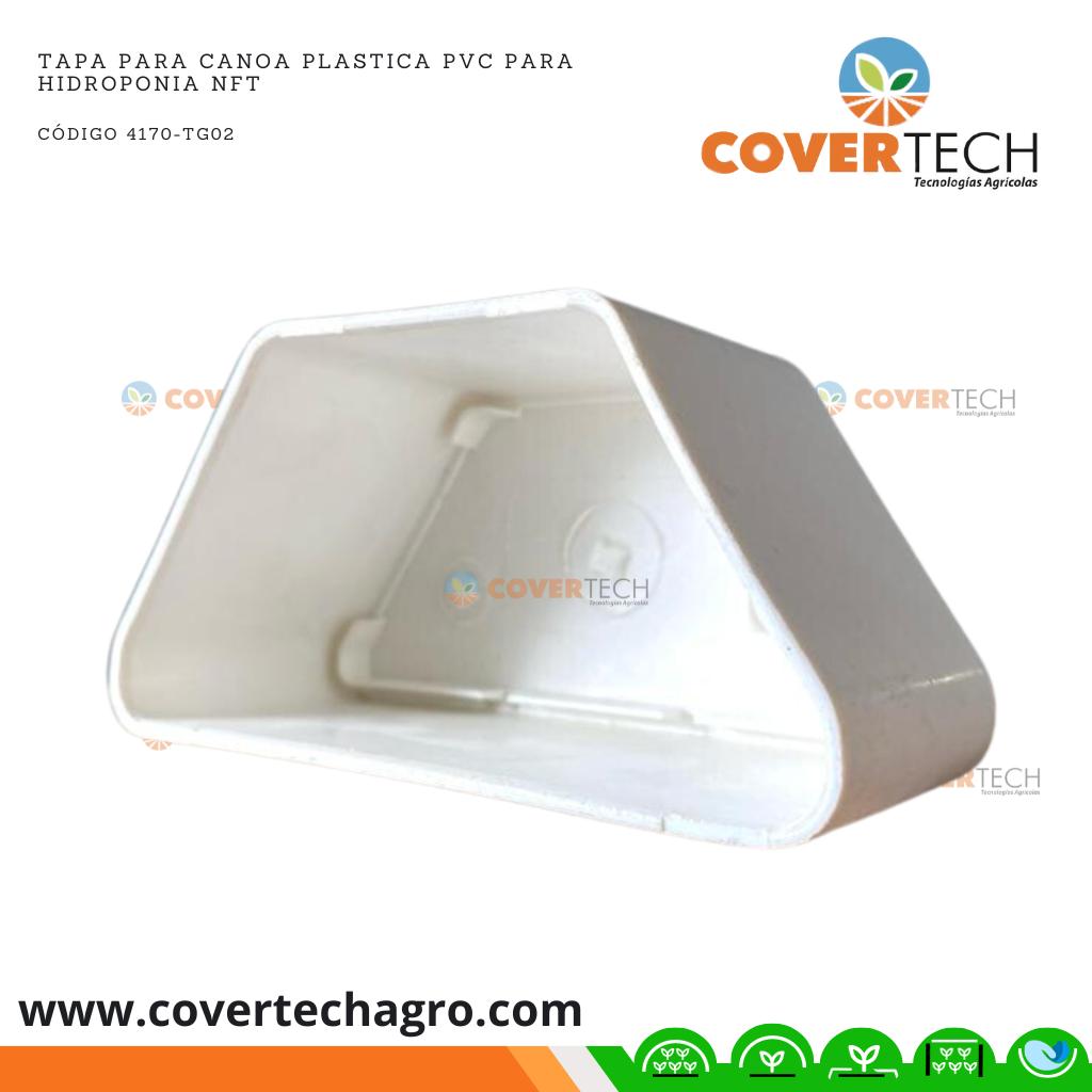  Tapa para Canoa plastica PVC para hidroponia NFT