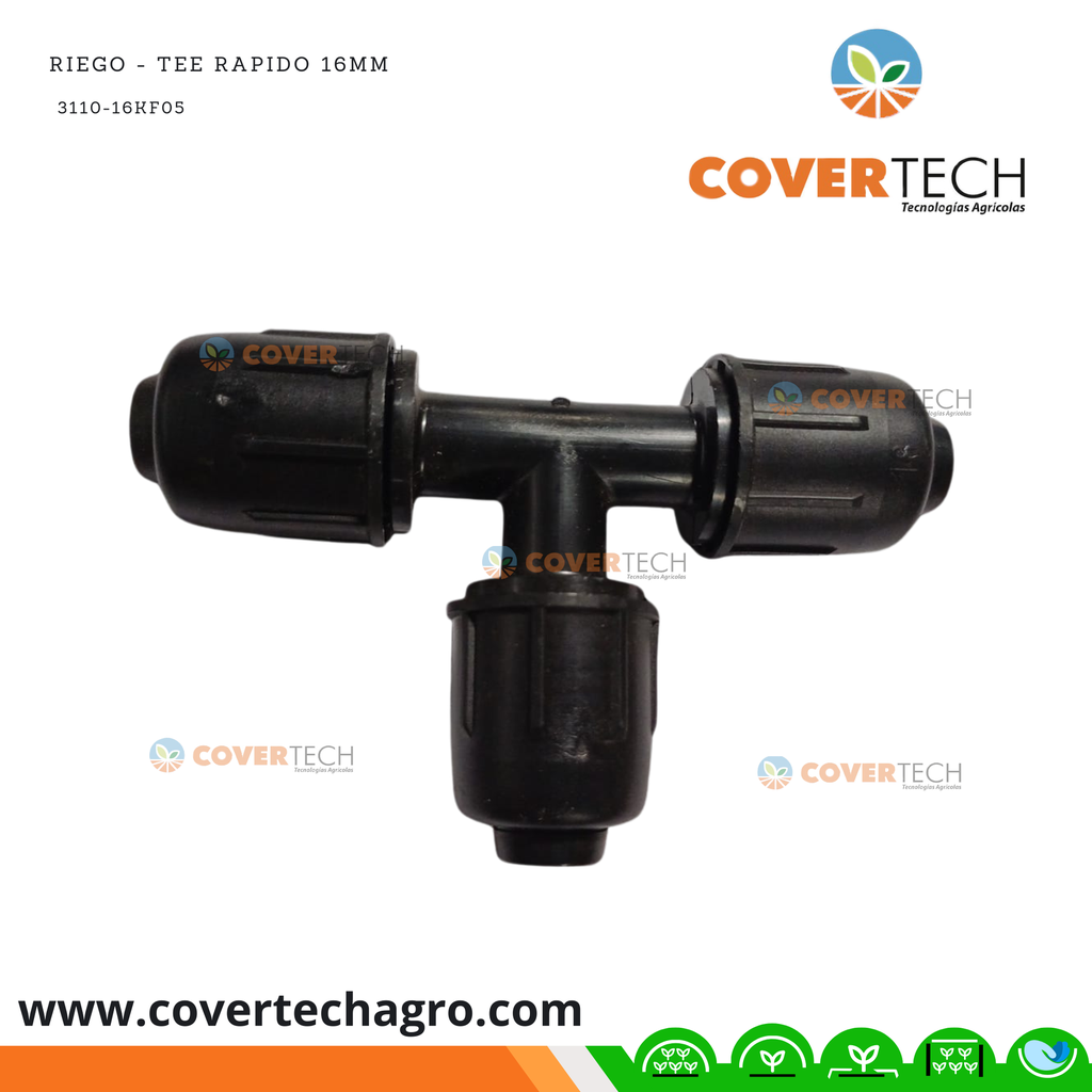 Riego - Tee rapido 16mm (3/8")