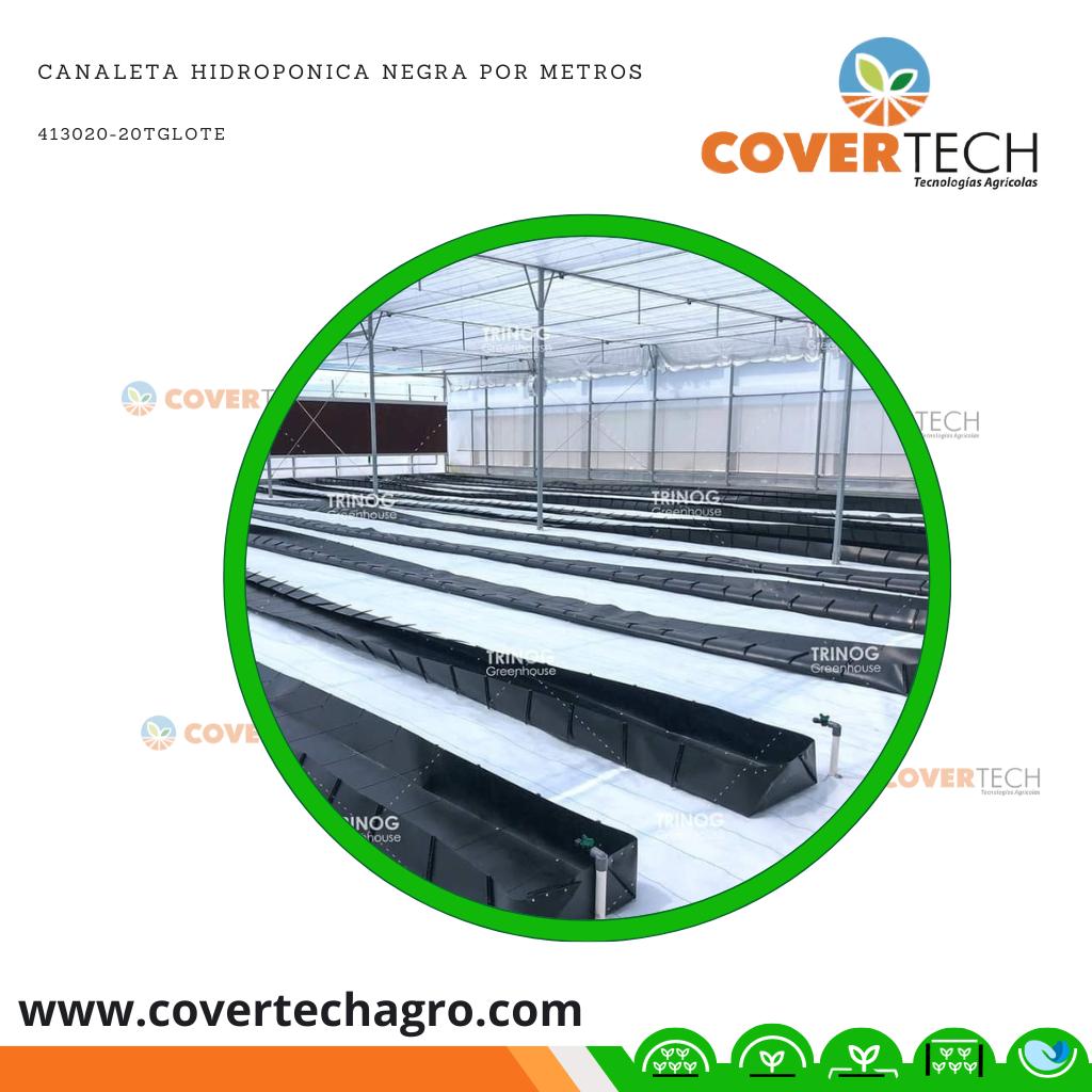  Canaleta Hidroponica Negra por metros