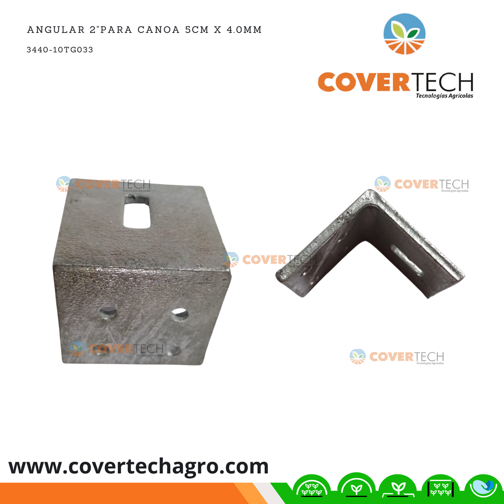 Angular 2" para canoa 5cm x 12.5cm x 4.0mm