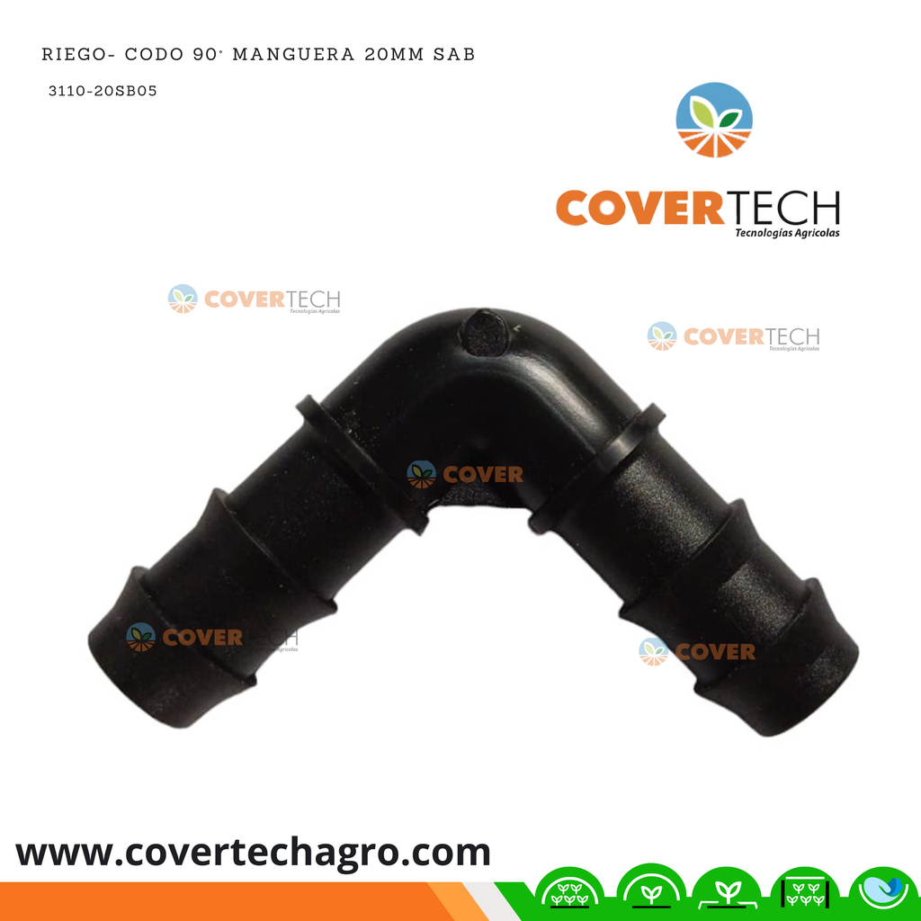 Riego- Codo poliducto 20mm (1/2")  SAB Italia