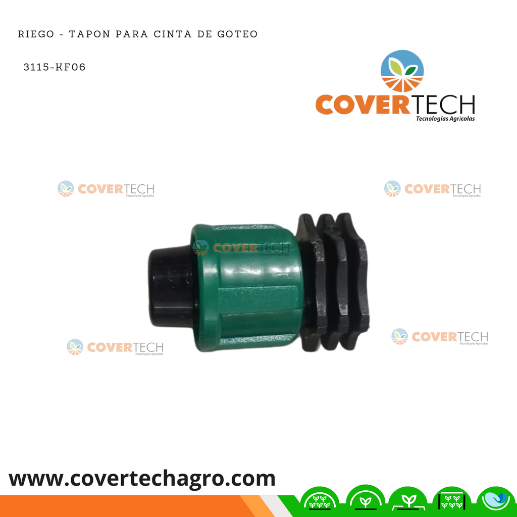 Riego - Tapon para cinta de goteo