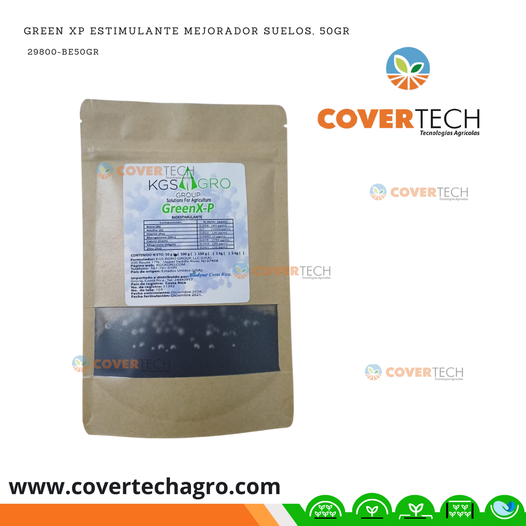Green XP estimulante mejorador suelos, 50gr