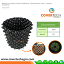 Maceta plastica para control de raices de PVC 6 Litros 20x20cm