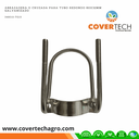 Abrazadera U cruzada para tubo redondo 60x32mm galvanizado