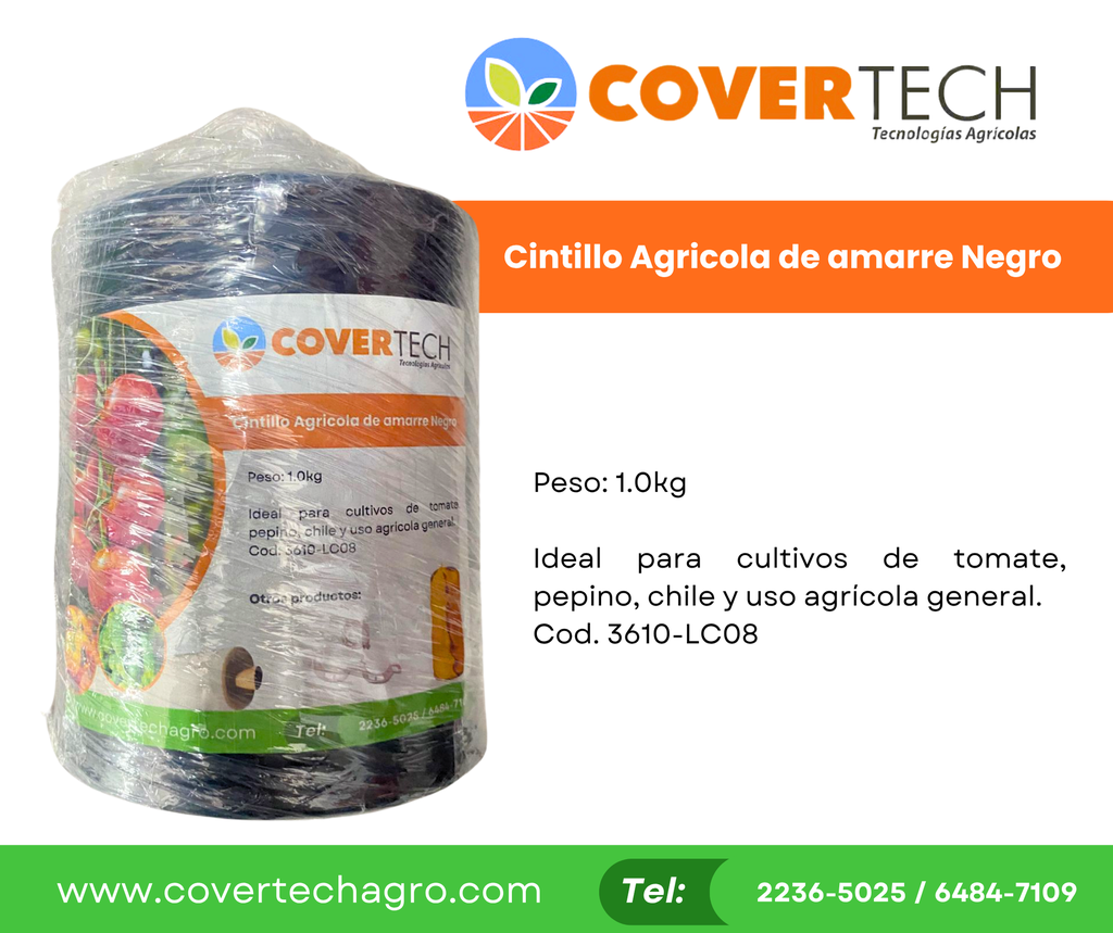 Cintillo Agricola de amarre Negro 1.0kg