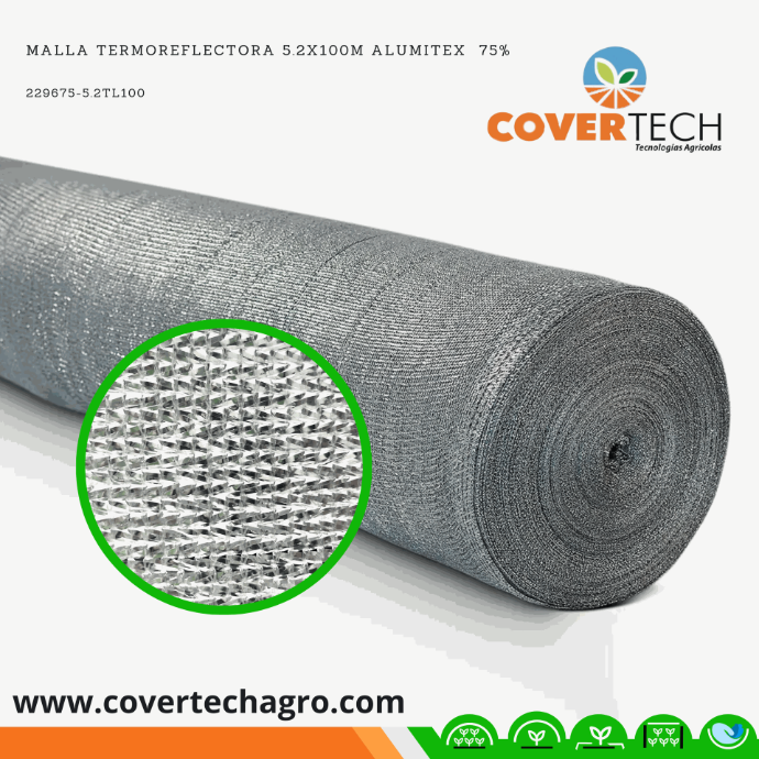 Malla Termoreflectora 5.2x100m Alumitex  75%