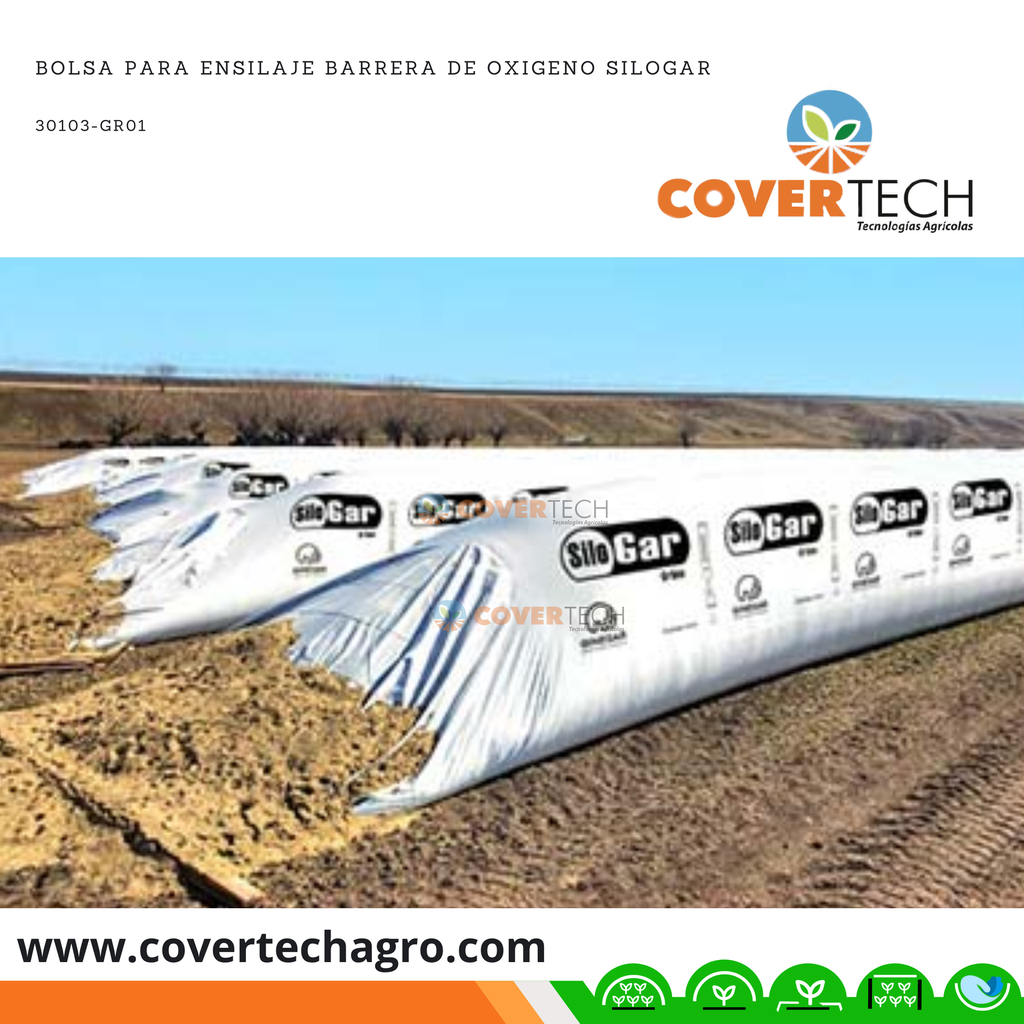 [30103-GR01] Silo Bolsa SiloGar 2.7m diametro x 60m largo 200mic tubular C903