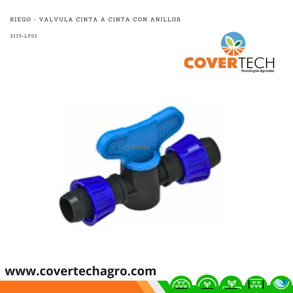 Riego - Valvula cinta a cinta con anillos